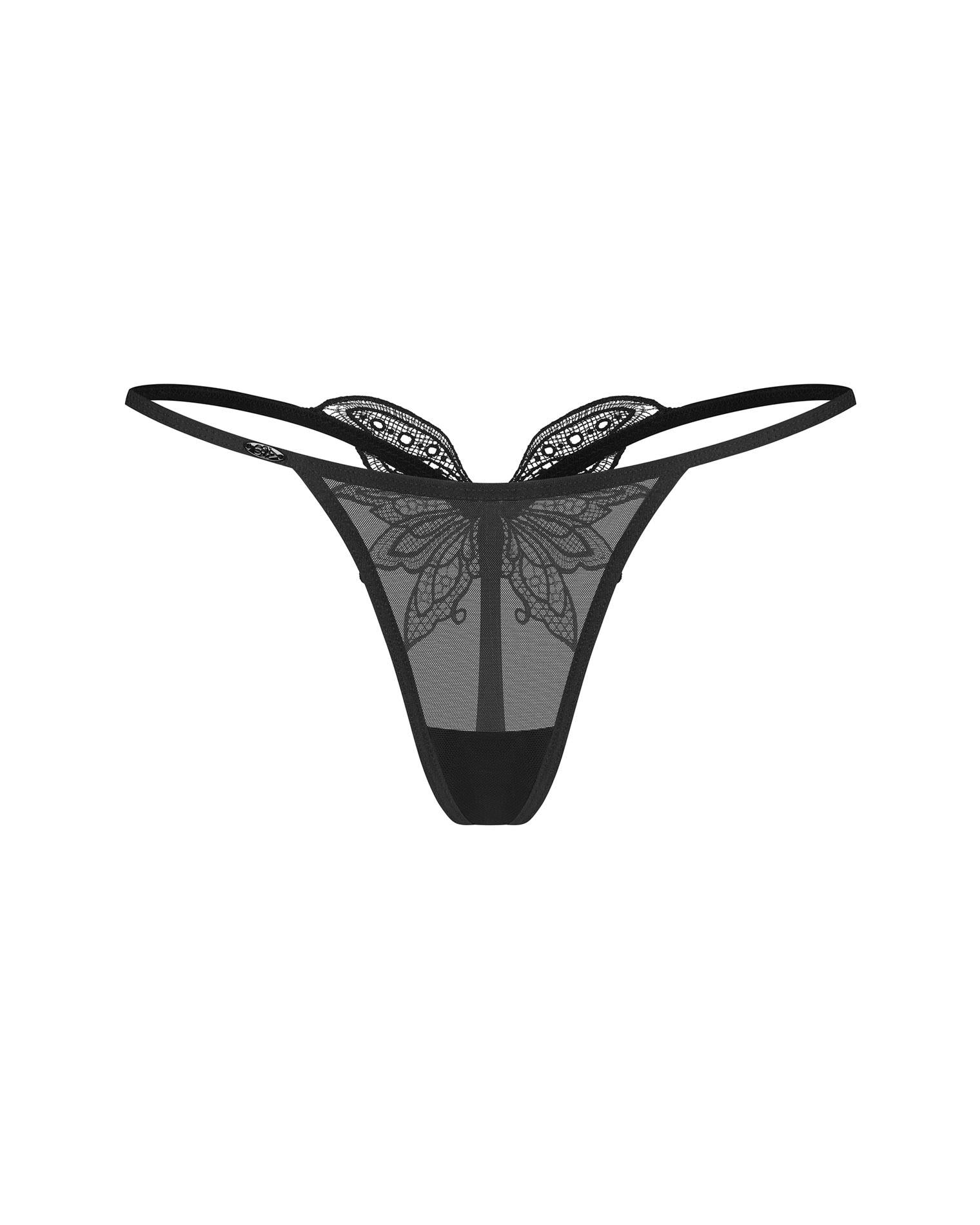Tanga cu fluture din dantelă Veyane Obsessive L/XL