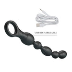 Vibrator anal cu perle din silicon Pretty Love Van, 10 moduri, USB