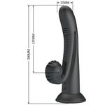 Vibrator USB Pretty Love Selma Snail Rabbit Negru 20cm