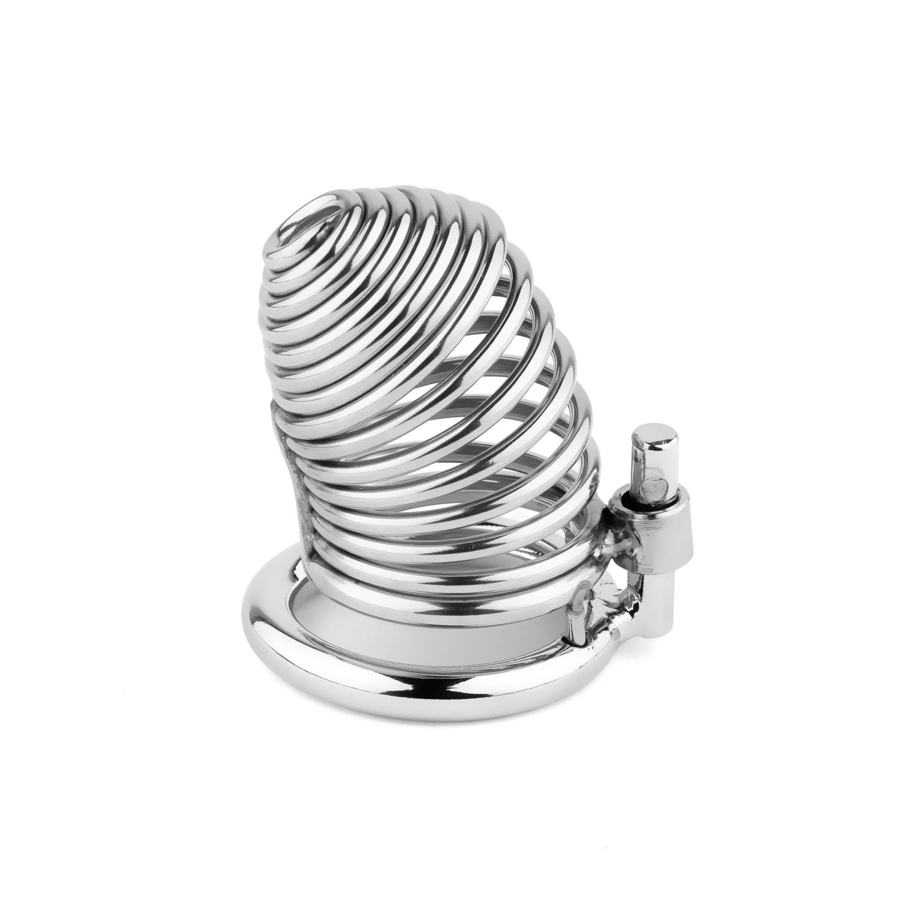 Cușcă pentru penis spiralată din oțel HeavyFun seria B 7,7 cm