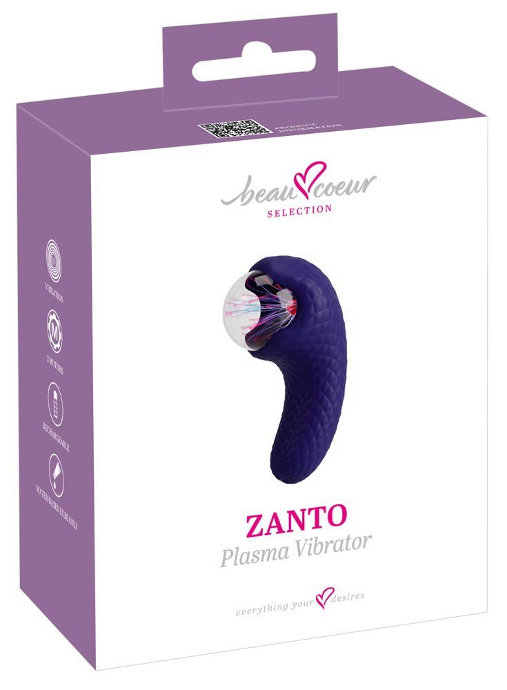 Zanto Mini vibrator cu plasmă și bilă cu plasmă Beau Coeur USB 13 cm