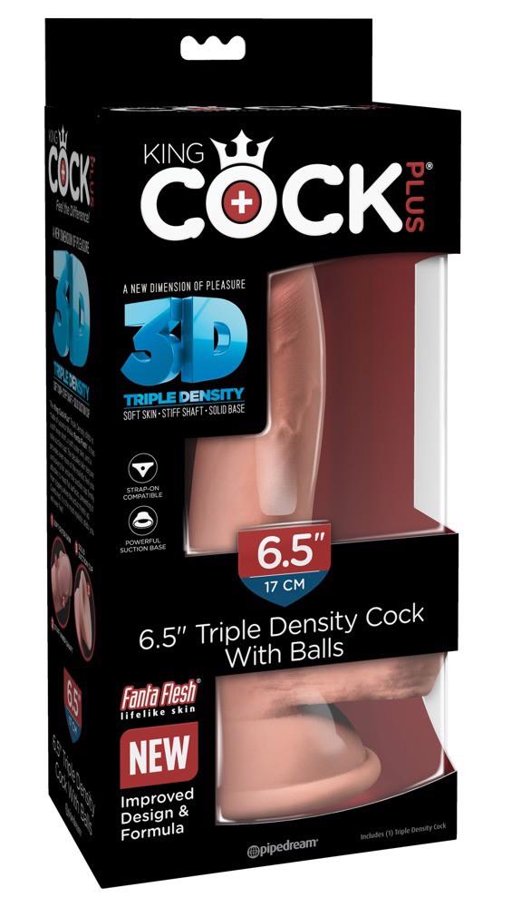 Dildo King Cock Plus TPE cu testicule 20,3 cm