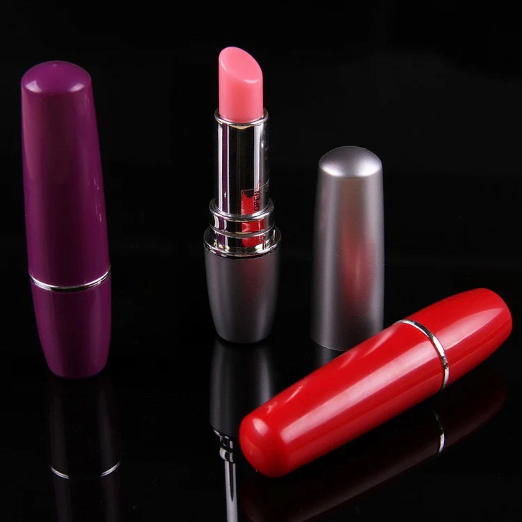Vibrator mini ruj Power Escorts roșu 9,5 cm