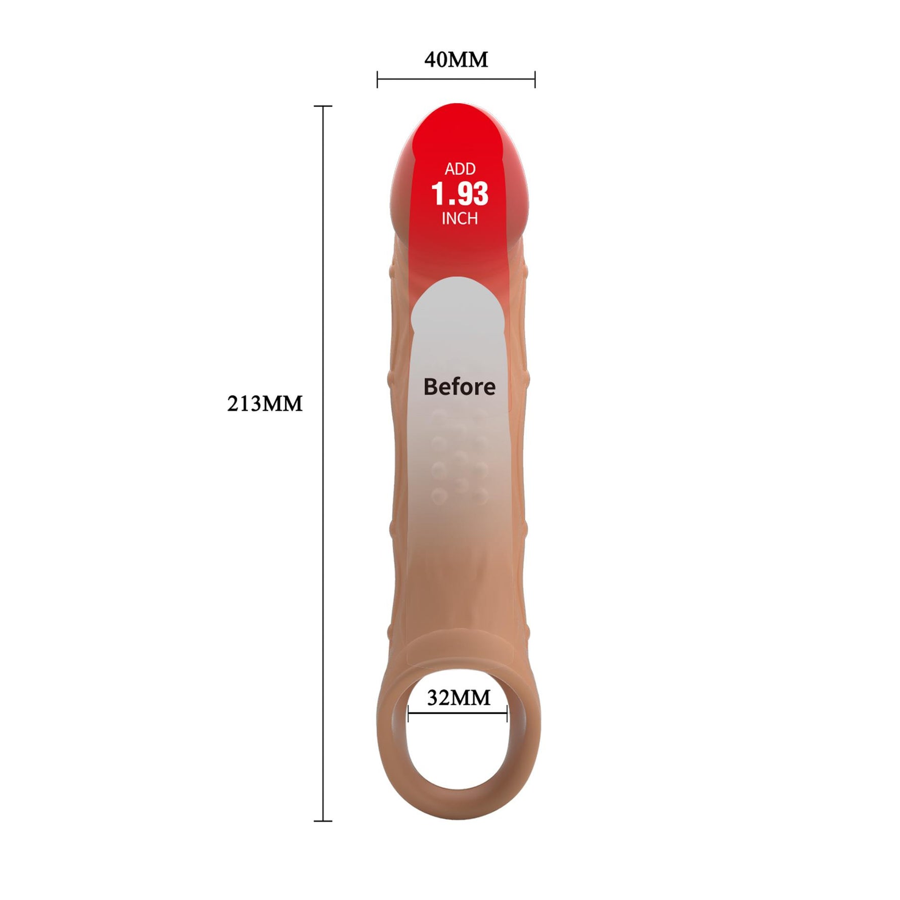 Manșon vibrant pentru penis BRAD Pretty Love