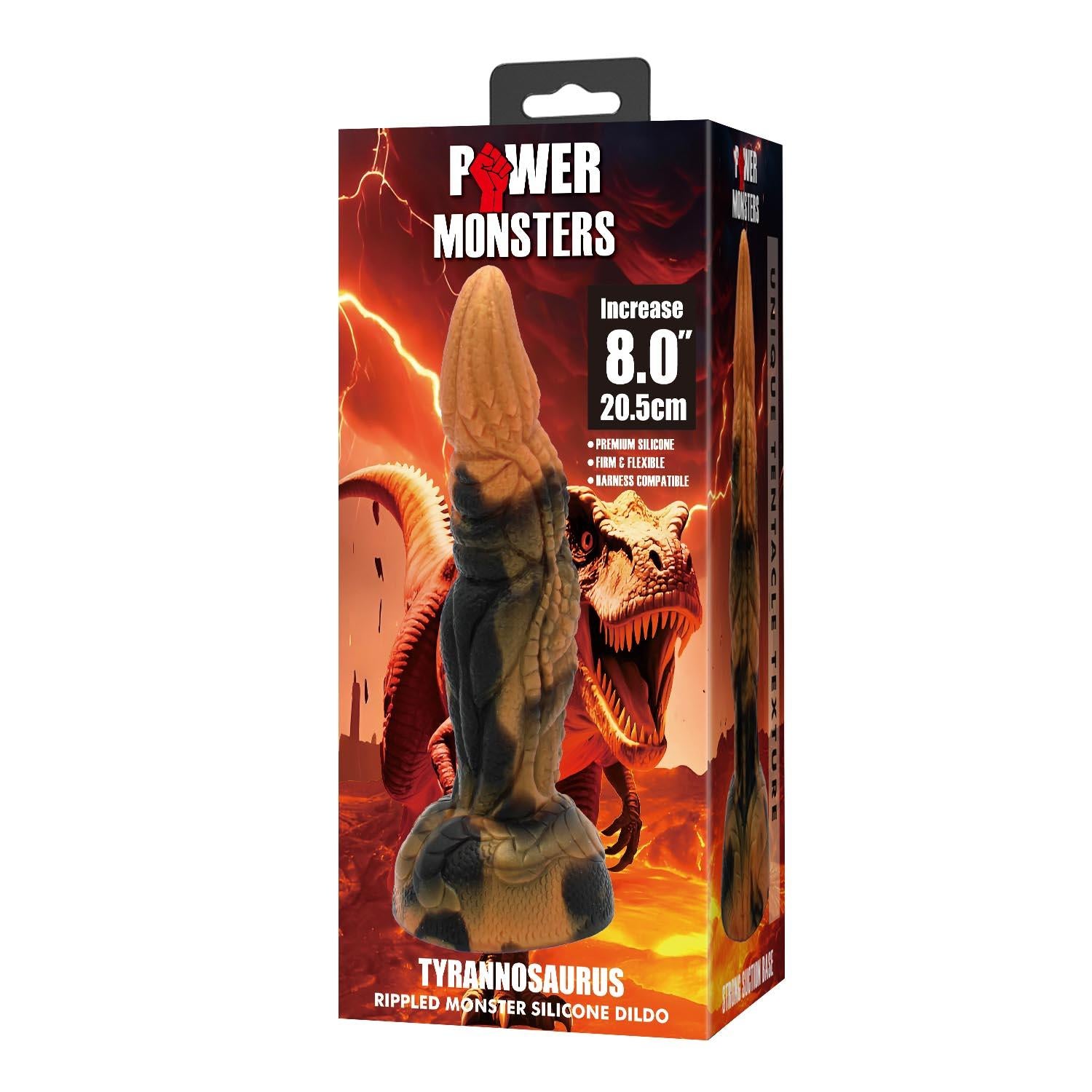 Dildo monstru ondulat din silicon Tyrannosaurus Power 20,5 cm