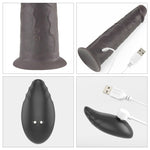 Dildo realist cu două straturi Lovetoy, 20 cm, rotativ, cu USB