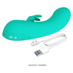 Vibrator Pretty Love DJ Stick Bunny, silicon, USB, 10 vibrații