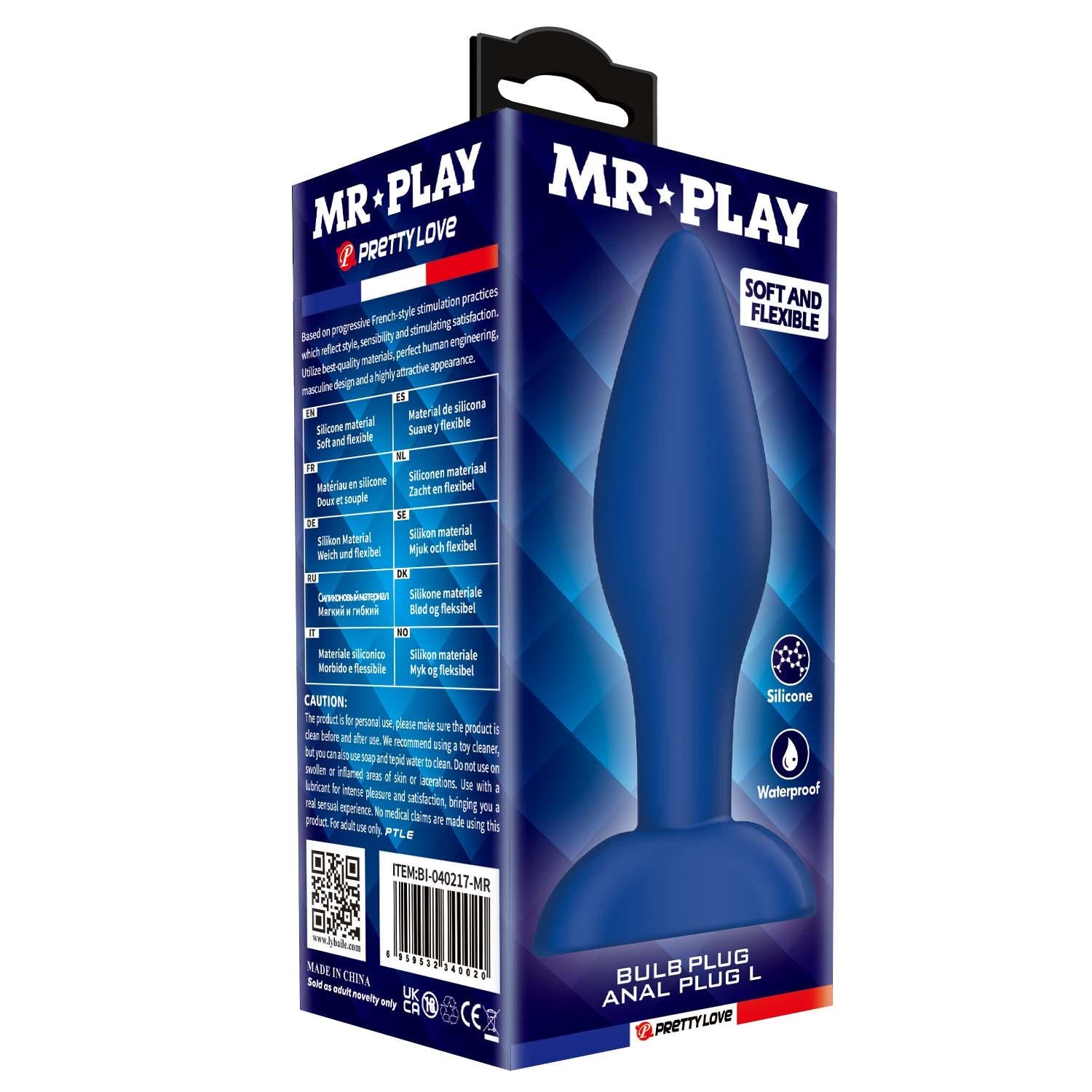 Dop anal din silicon Mr. Play Bulb, mărime L