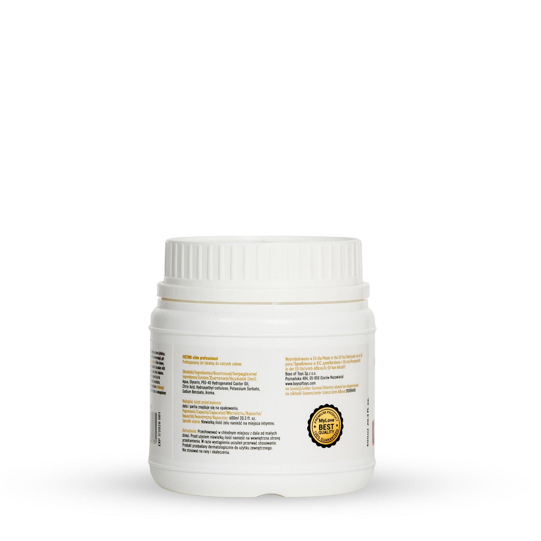 Gel de fisting profesional MyLove, cireșe, 600 ml