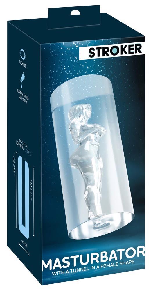 Masturbator tunel transparent 14 cm