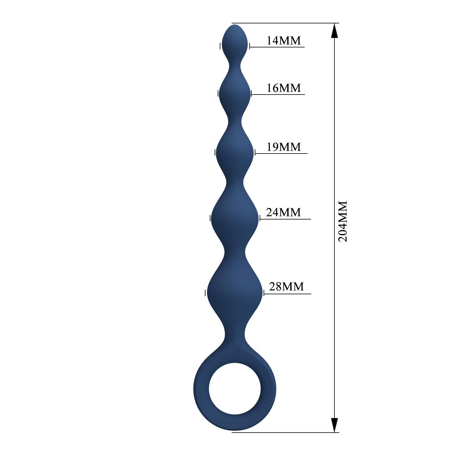 Mr. Play Perle Anale din Silicon 5 Perle Impermeabile 20 cm