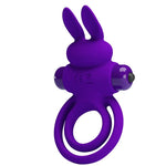 Inel vibrant Pretty Love violet cu 10 funcții