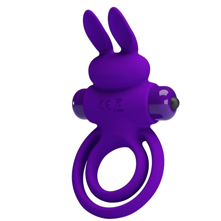 Inel vibrant Pretty Love violet cu 10 funcții