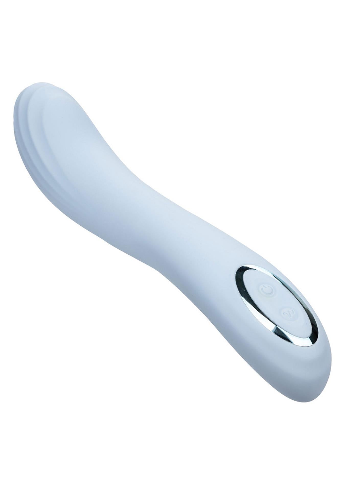 Vibrator Calexotics Azure Collection din silicon pentru punctul G, albastru