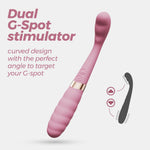 Vibrator Crushious Pixie cu două USB pentru punctul G, 20 cm