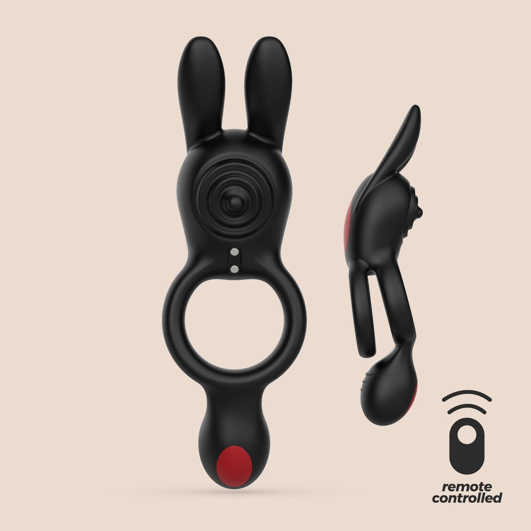Inel vibrator dublu Crushious Dingo cu telecomandă
