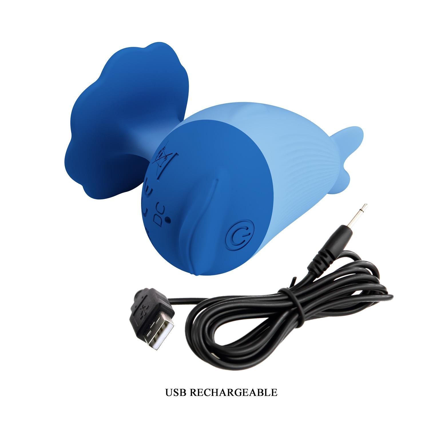 Stimulator clitoridian mini din silicon albastru Pretty Love Dolphin