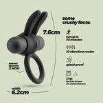 Inel vibrant pentru penis Crushious Pluto din silicon 7,6 cm