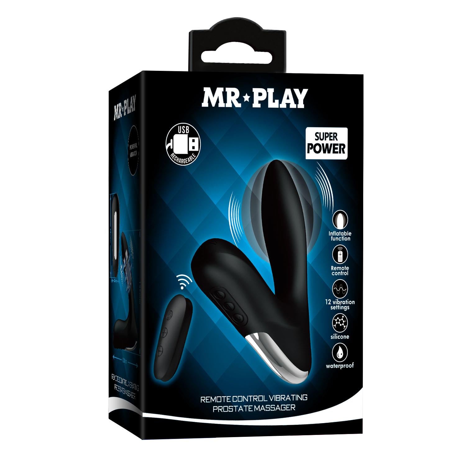 Masaj vibrator gonflabil pentru prostată Mr. Play cu telecomandă