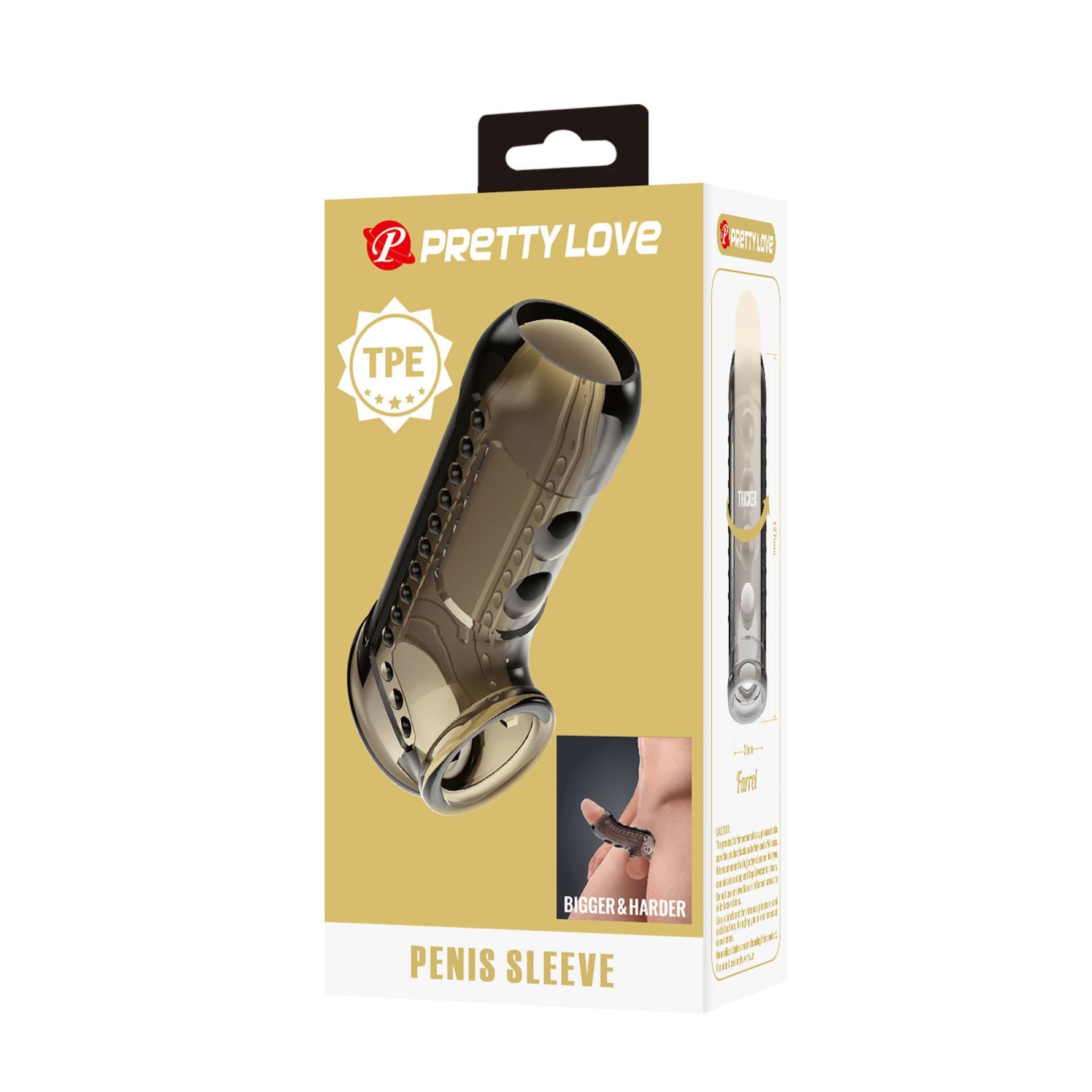 Manșon lung pentru penis Pretty Love Smoke, impermeabil