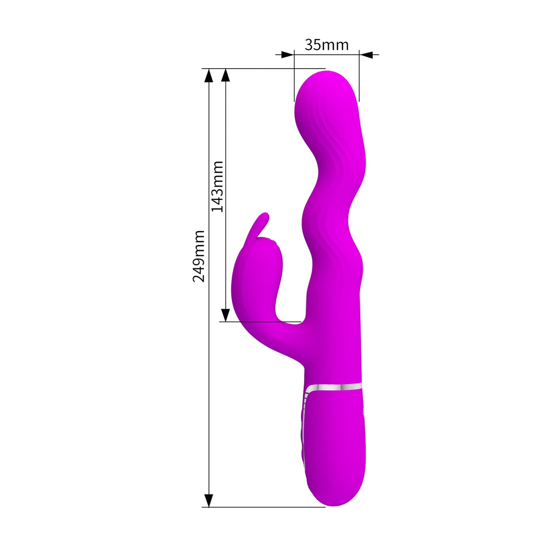 Vibrator Pretty Love Laursen Purple USB Wave Bunny