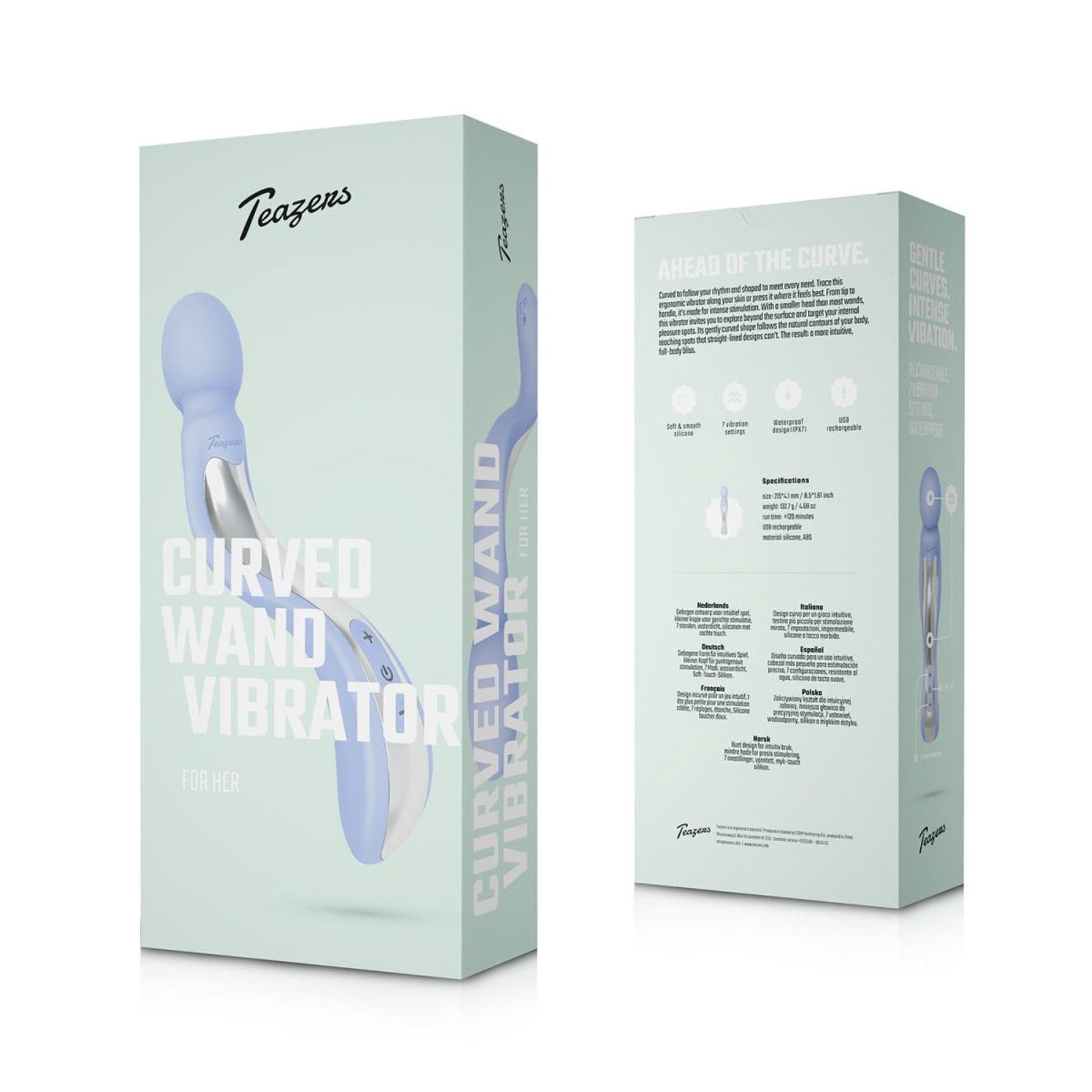 Vibrator USB curbat Teazers Lavender