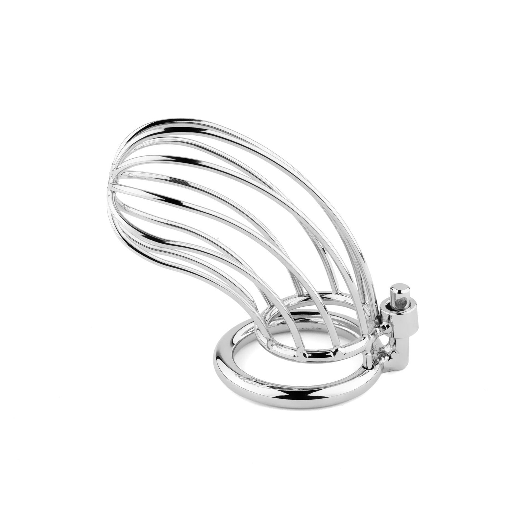 Cușcă pentru penis extinsă din oțel HeavyFun seria B, 15 cm