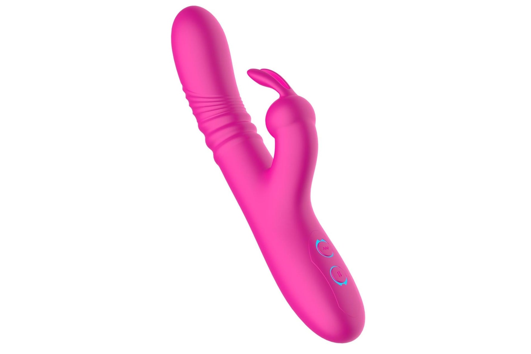 Vibrator USB roz, drăguț, rezistent la apă, din silicon, seria B, cu model iepuraș