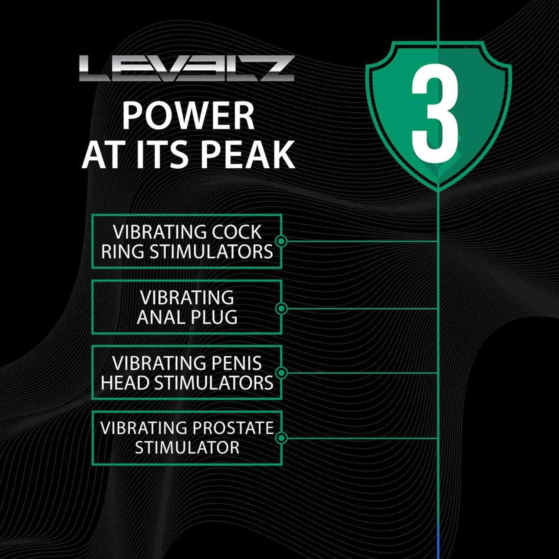 Levelz Vibrator Masaj Prostată Silicon Negru S