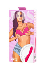 Vibrator JOS Twig pentru punctul G, silicon, roz, USB, 20,5 cm