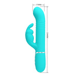 Vibrator Pretty Love Coale Twinkled Bunny cu 7 funcții de vibrație