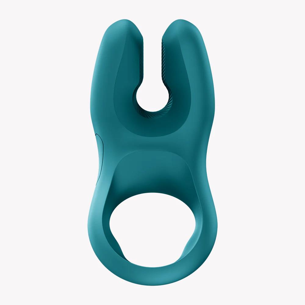 Inel vibrant pentru penis Nos XL, silicon USB, Green Fun Factory