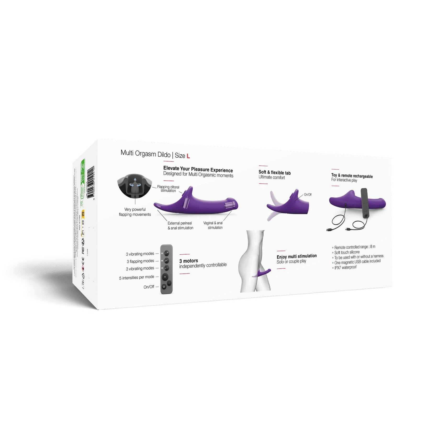 Dildo vibrant multi-orgasm cu strap on me L, violet