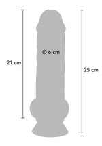 Dildo realist cu densitate dublă ToyJoy TPE 25 cm