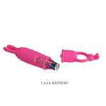 Vibrator Pretty Love Delia din silicon pentru iepure, 10 moduri, impermeabil, AAA