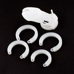 Cușcă pentru penis HeavyFun din silicon 7 cm cu 5 inele