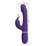 Vibrator Pretty Love Kampas cu model iepuraș violet, cu 7 funcții