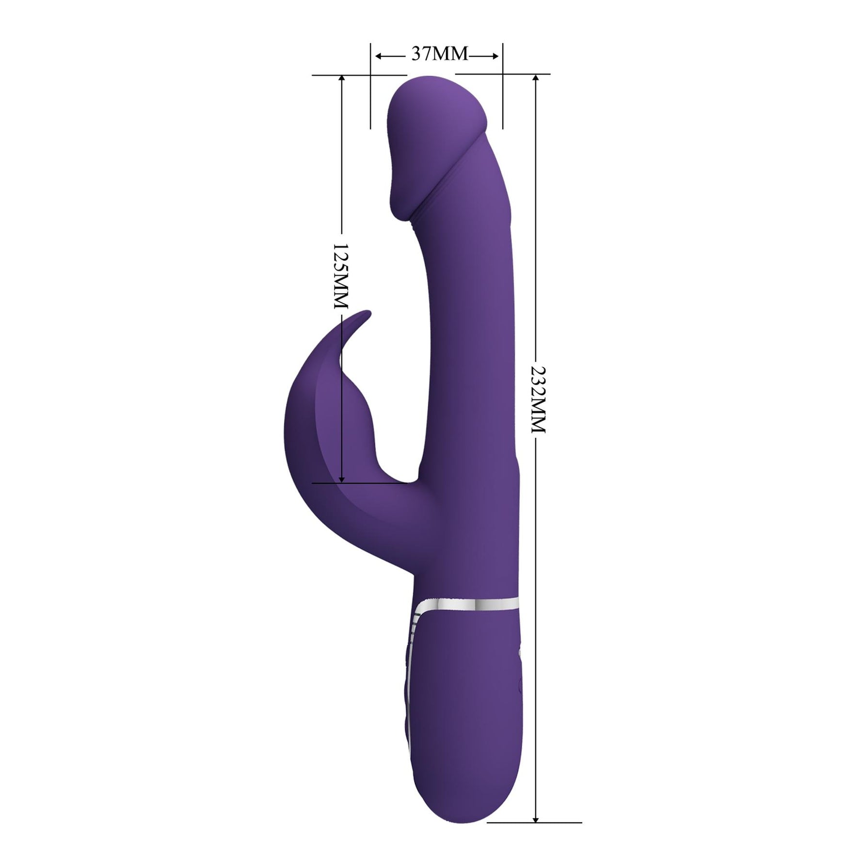 Vibrator Pretty Love Kampas cu model iepuraș violet, cu 7 funcții