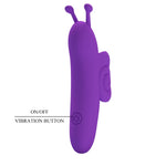 Vibrator deget Pretty Love Snail USB din silicon, 10 funcții