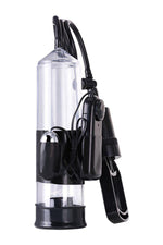 Pompă vibratoare pentru penis A-Toys, transparentă, neagră, 22,8 cm