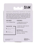 Cleme pentru mameloane Indica Sportsheets cu cristal verde