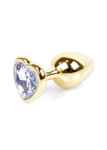 Bijuterii anale MyLove Toys cu inimă aurie și diamant 7 cm