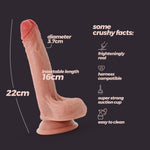 Dildo realist din silicon Crushious Inviktus 22 cm