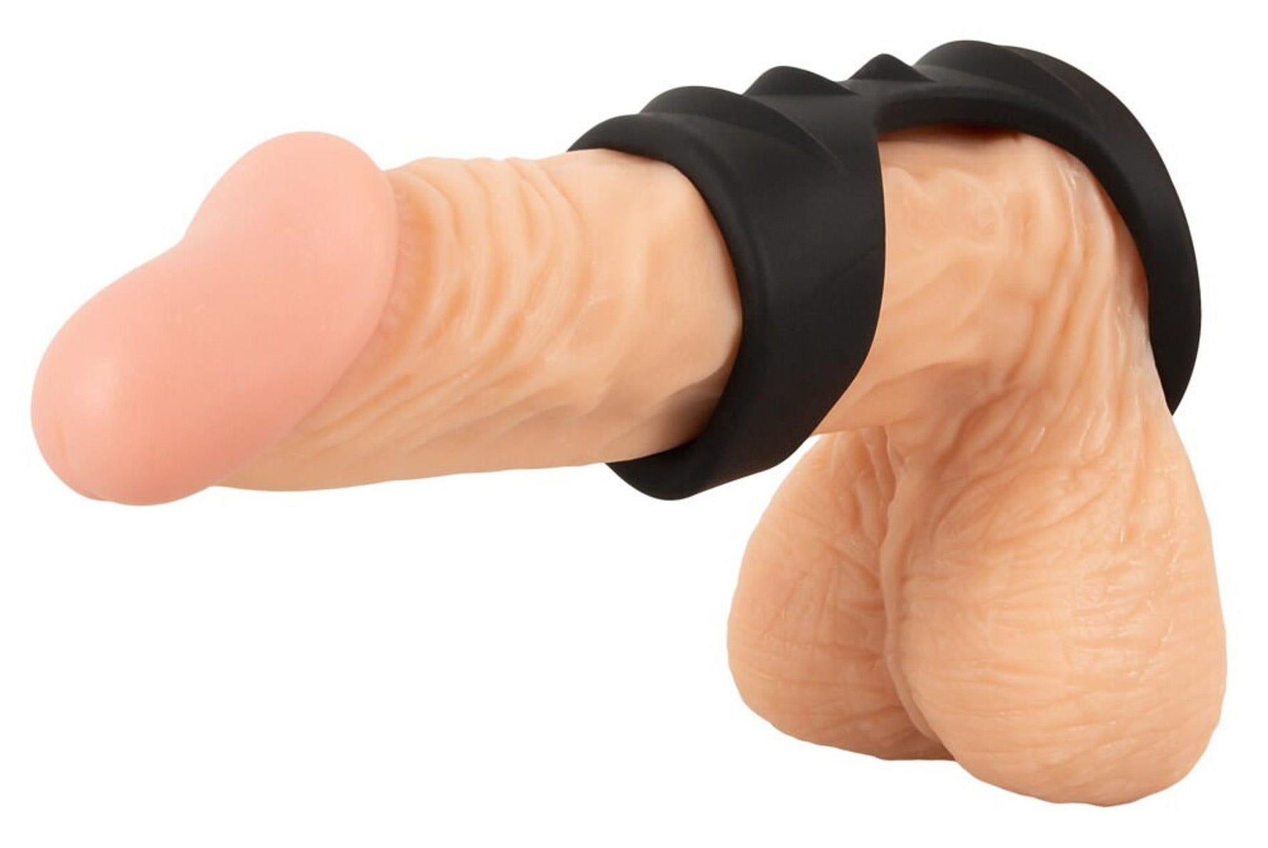 Manșetă penis Erecto din silicon cu inel testicular 8 cm