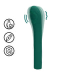 Vibrator Loveline Pulse Wave pentru punctul G, verde, 22 cm