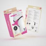 Strap-on cu valuri din silicon roz Crushious Snapper 12,5 cm