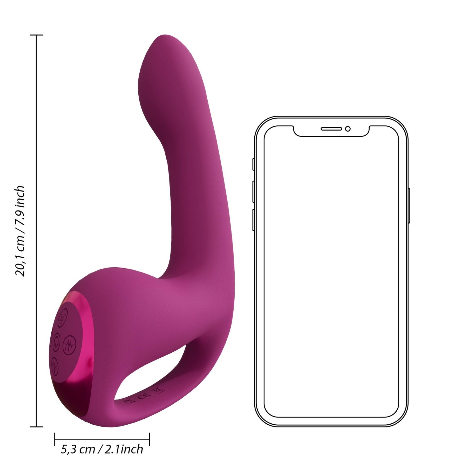 Vibrator USB pentru punct G Vive Riko roz