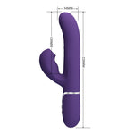 Vibrator Pretty Love din silicon cu formă de iepuraș, 14 funcții, USB