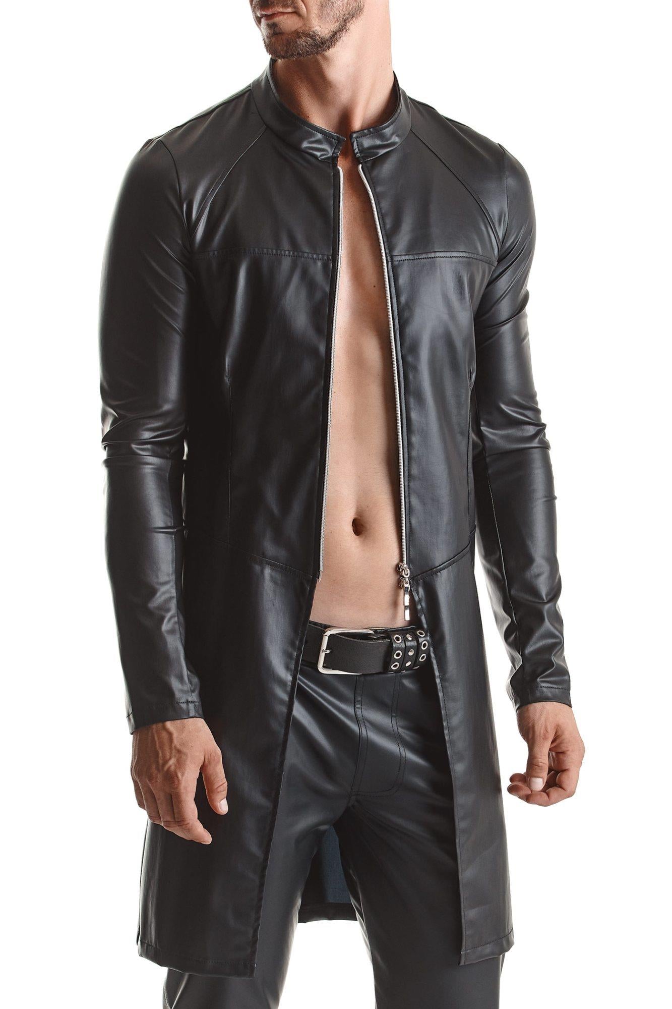 Palton Regnes Fetish Planet wetlook negru L