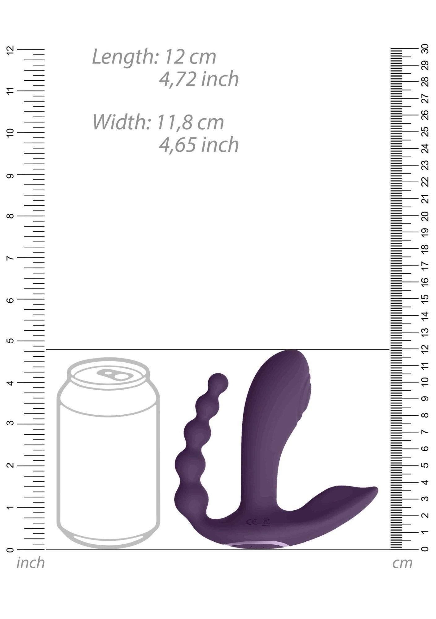 Vibrator anal Kata Vive violet cu telecomandă USB